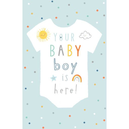 Picture of YOUR BABY BOY IS HERE CARD